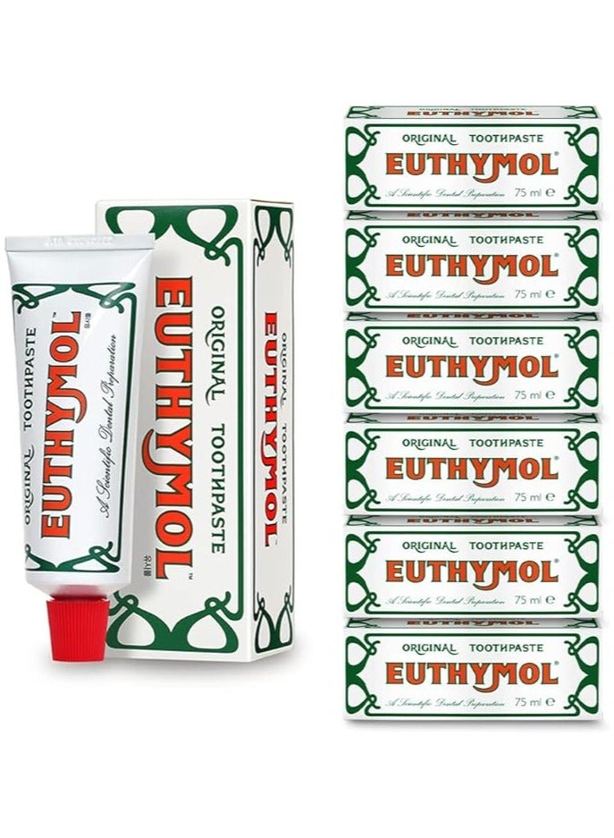 Euthymol Original Toothpaste (75ml), Case of 6