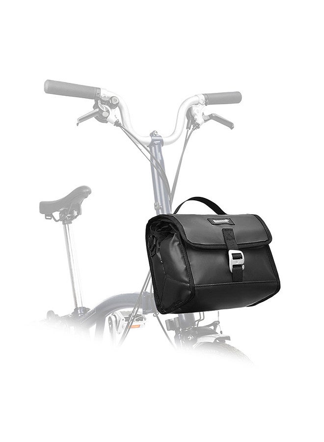 Folding Bike Handlebar Bag Multi-functional Bike Front Bag Insulated Bike Basket Bag with Rain Cover