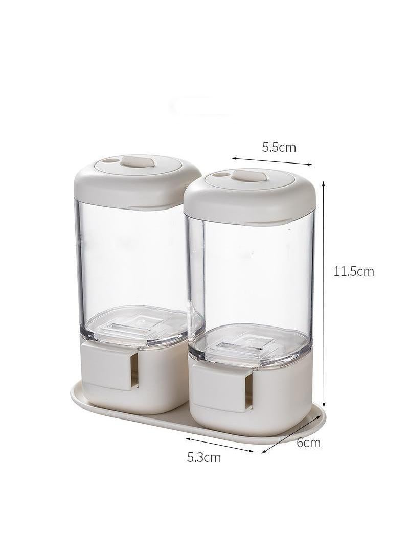 2Piece Metering And Seasoning Press Type Rotary Seal Household Kitchen Jar