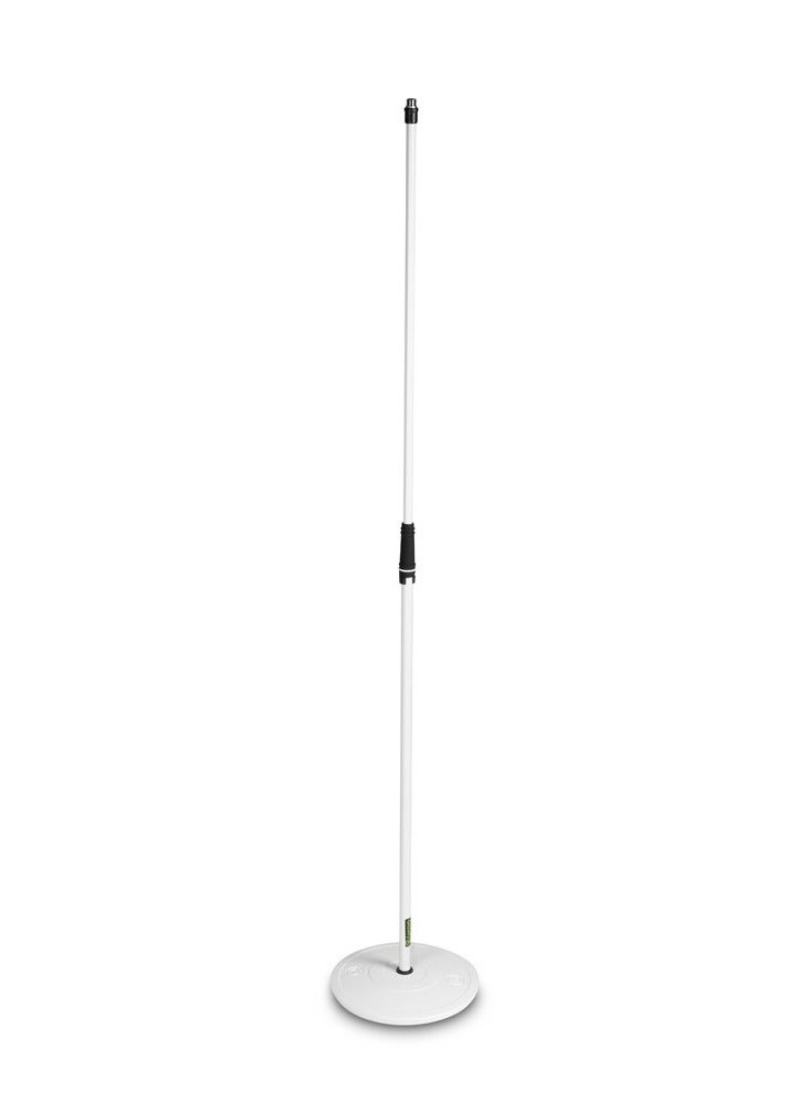 GRAVITY Microphone Stand with Round Base, White GMS23W