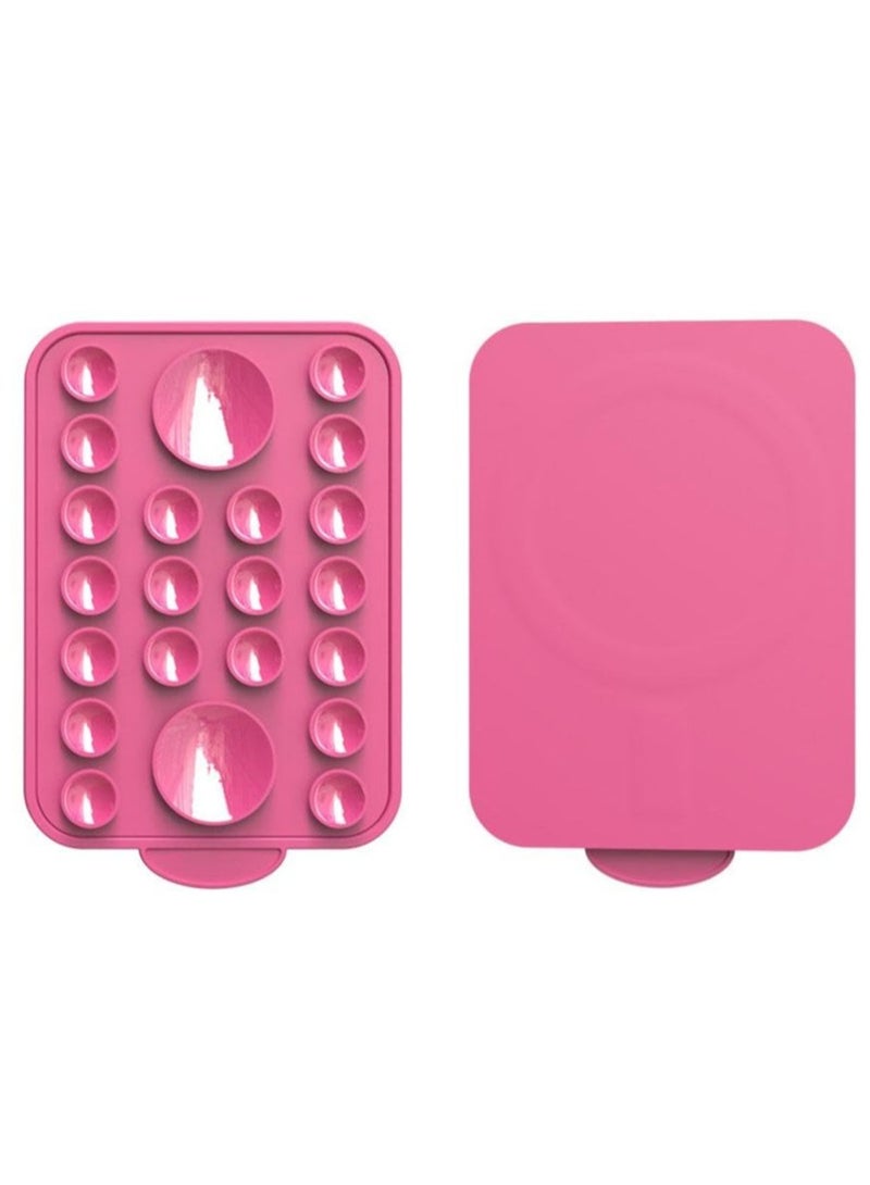 Silicone Suction Phone Case Stand, Hands-Free Cell Phone Accessory Holder for iPhone 15/14/13/12 Series, Suitable for Selfies and Tiktok Videos, Creator and Sharer (Black)