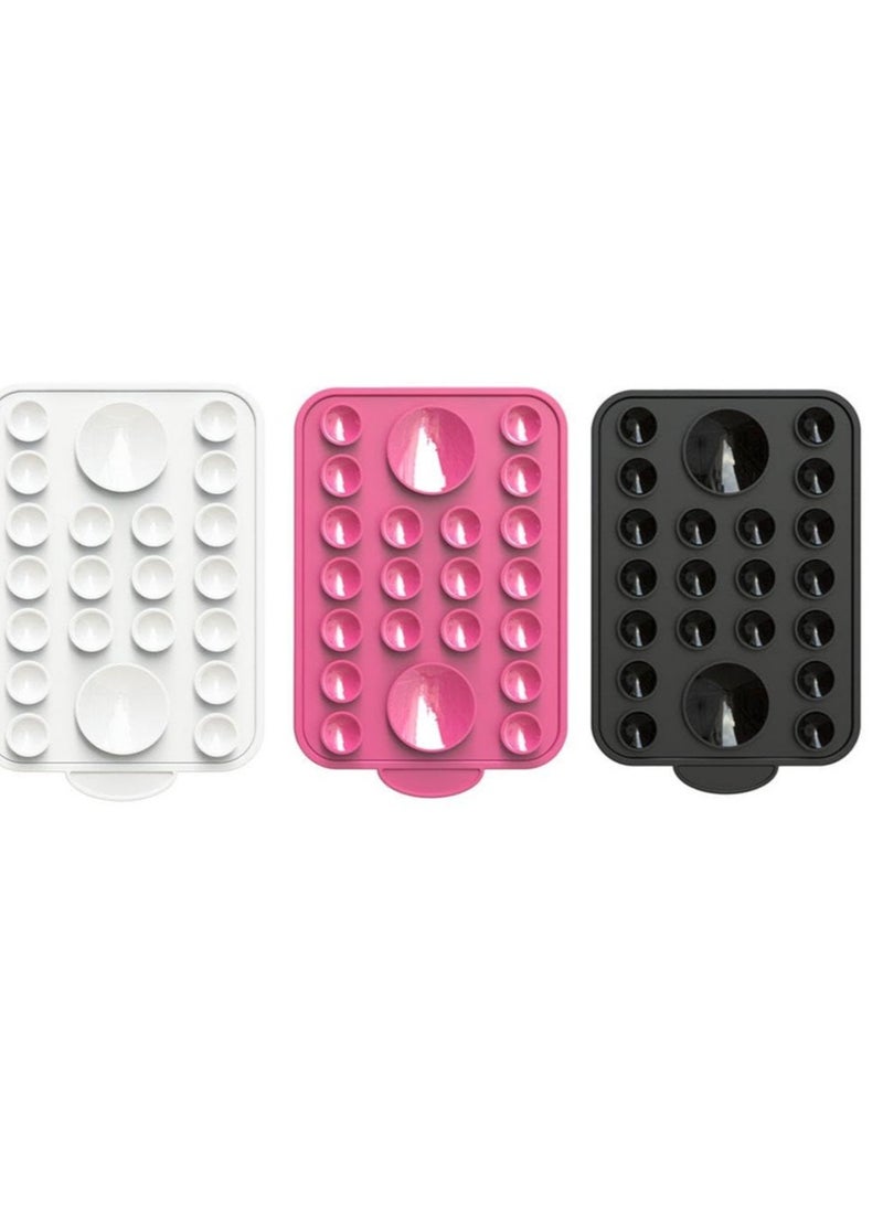 Silicone Suction Phone Case Stand, Hands-Free Cell Phone Accessory Holder for iPhone 15/14/13/12 Series, Suitable for Selfies and Tiktok Videos, Creator and Sharer (Black)