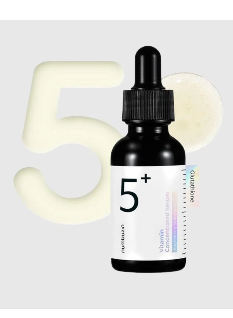 Numbuzin No.5+ vitamin concentrated serum glutathione & vitamin serum dark spot korean skincare 1.01 fl oz/ 30ml