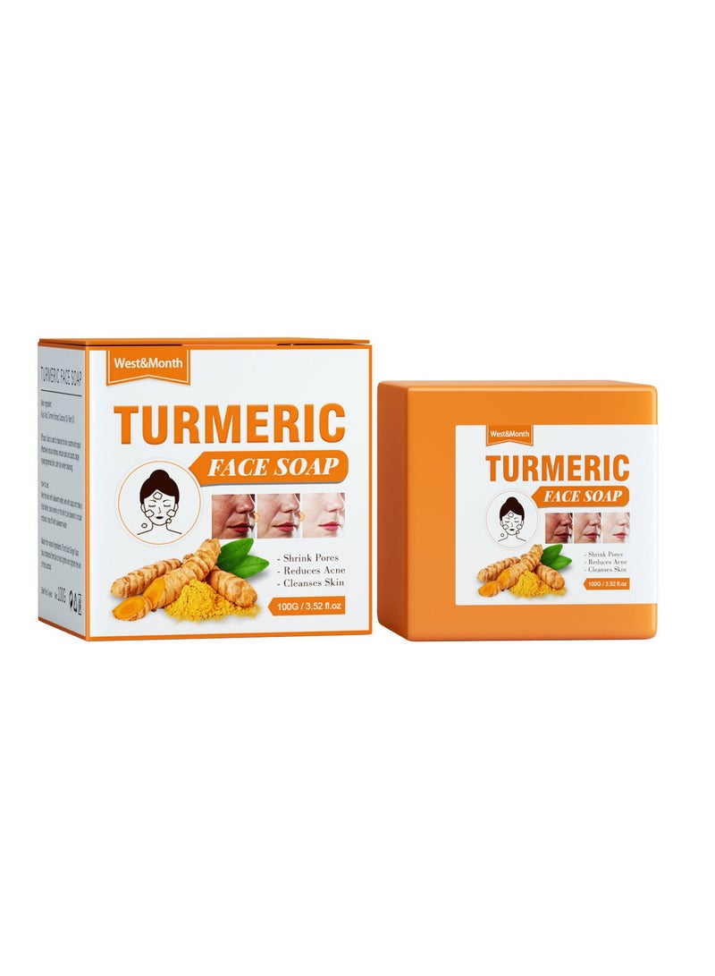 West&Month Turmeric Cleansing Soap Facial Repair gently cleanses spots and reduces fine lines