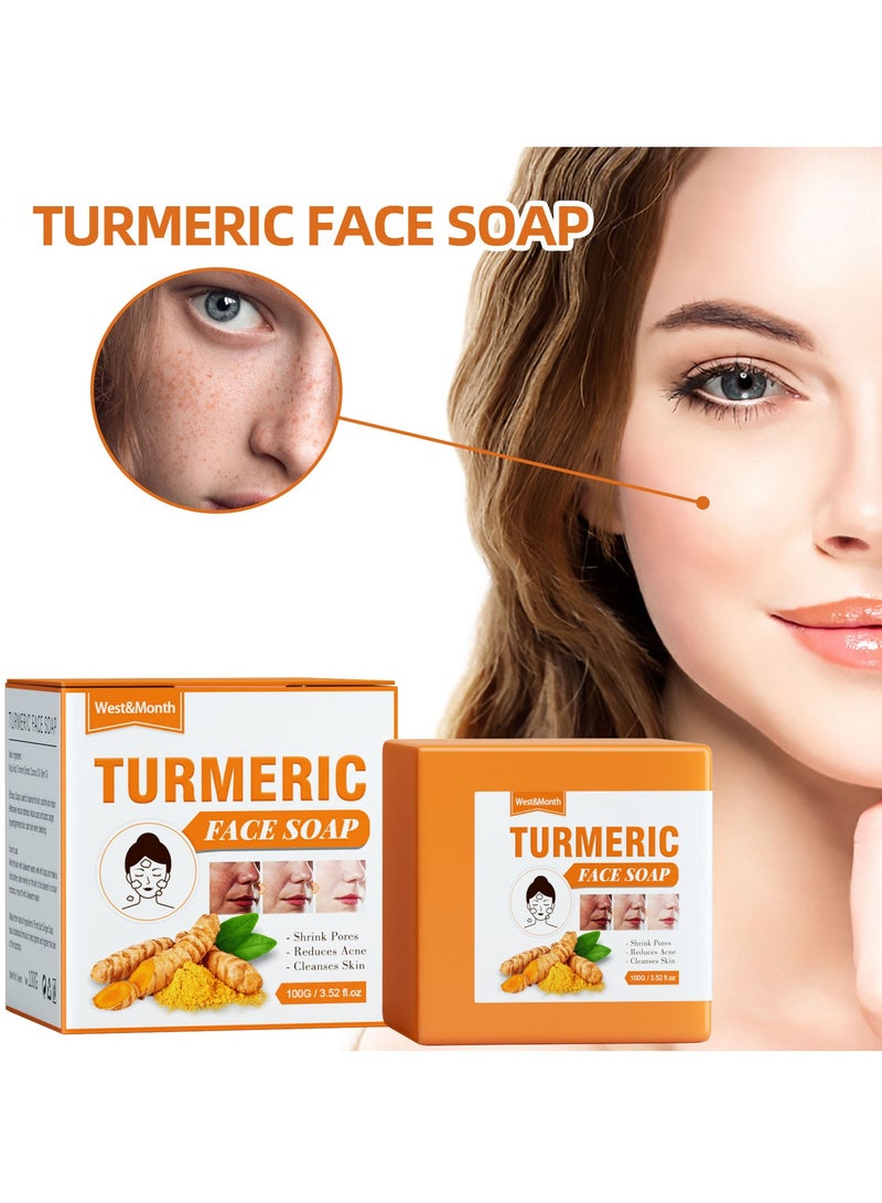 West&Month Turmeric Cleansing Soap Facial Repair gently cleanses spots and reduces fine lines