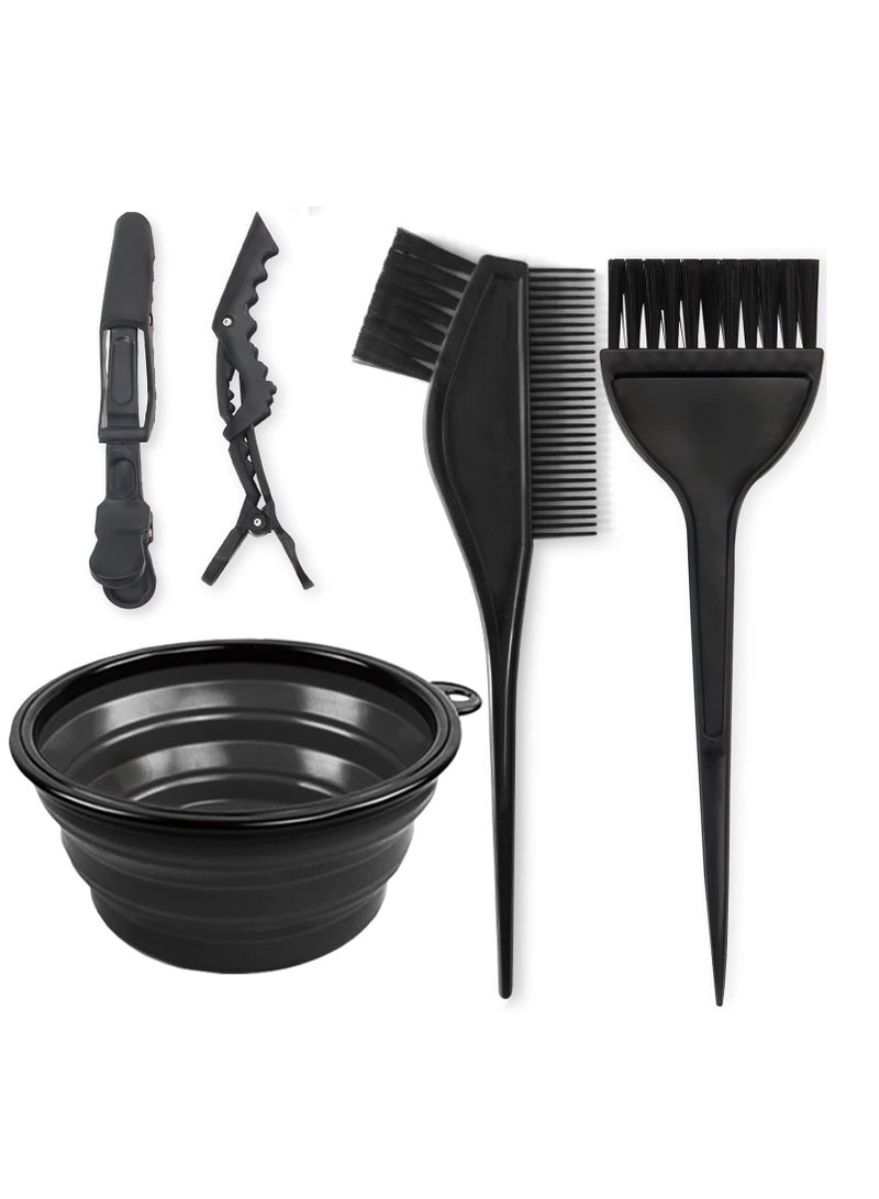 Yexixsr 5Pcs Professional Salon Hair Coloring Dyeing Kit, Hair Bleach Dit Hair Coloring Products with Hair Dye Brush, Hair Color Bowl, Hair Clips