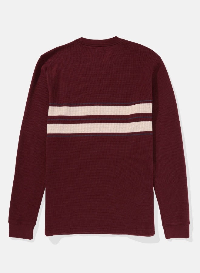AE Long-Sleeve Striped Thermal T-Shirt