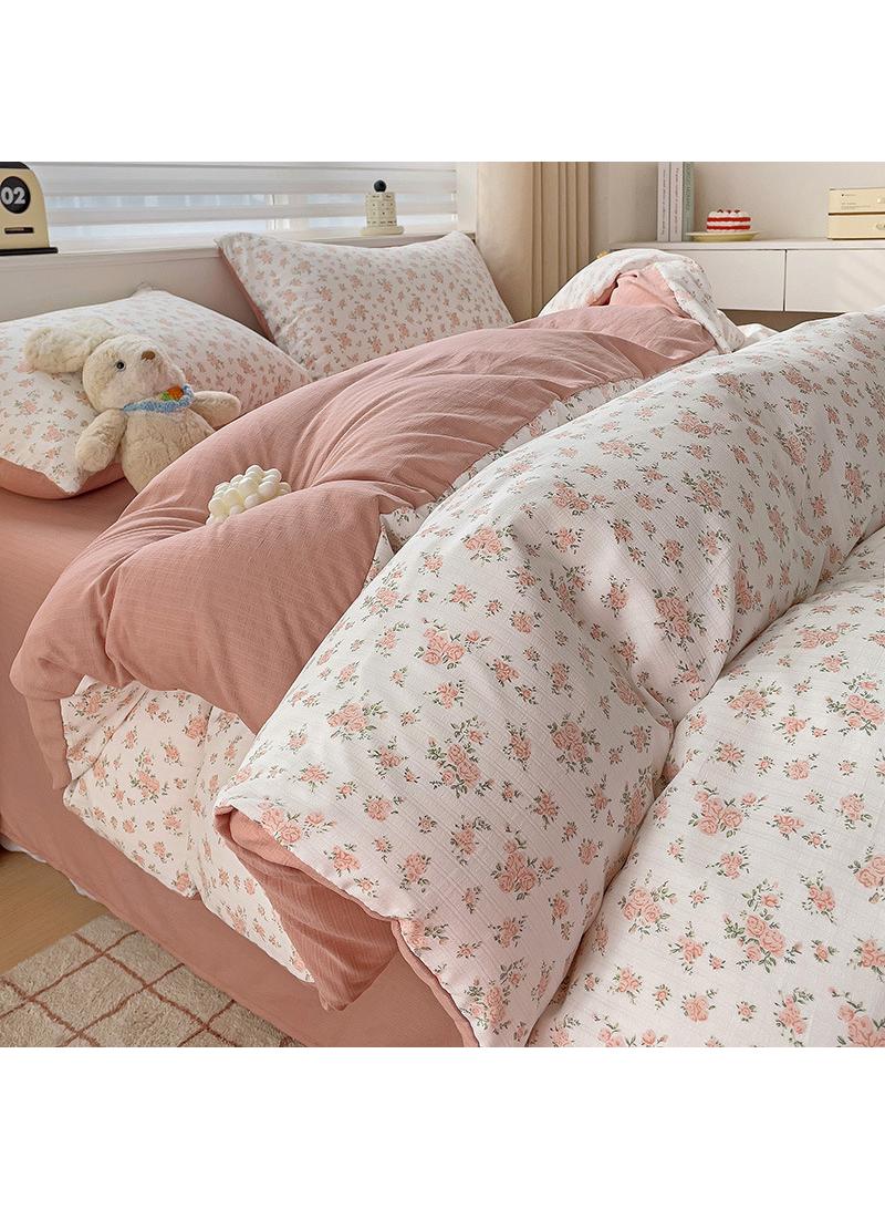 Pure Cotton Washable Bed Sheet And Duvet Cover Set