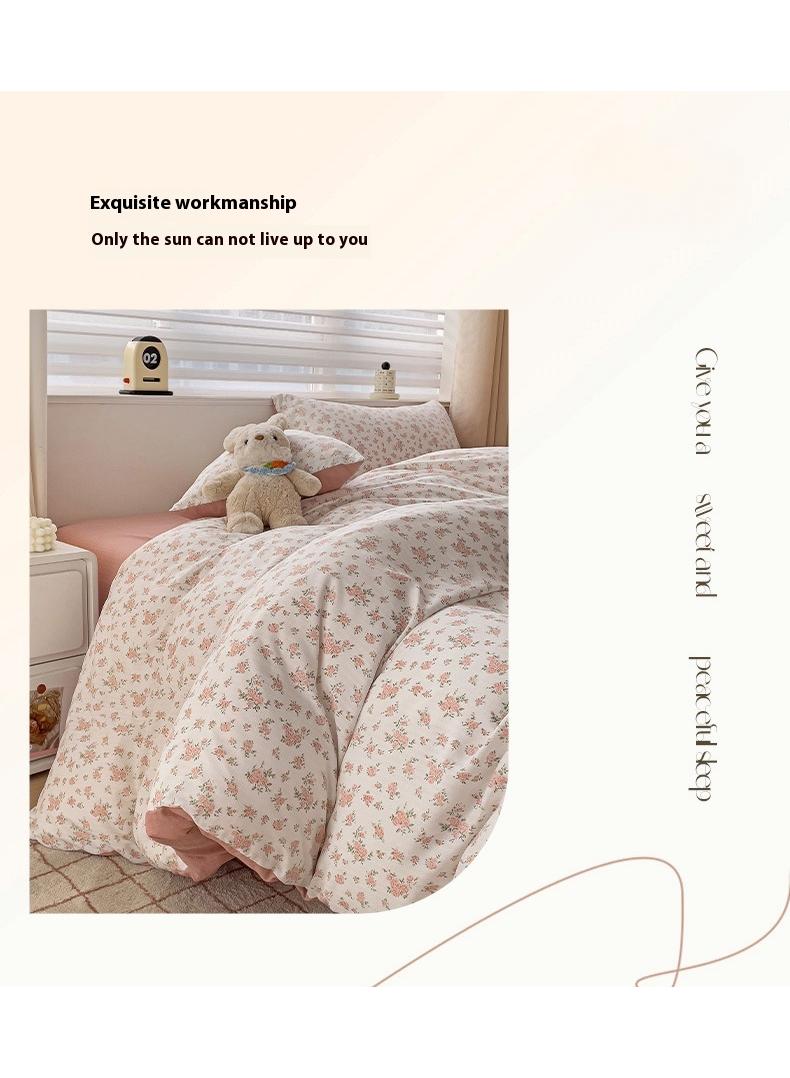 Pure Cotton Washable Bed Sheet And Duvet Cover Set