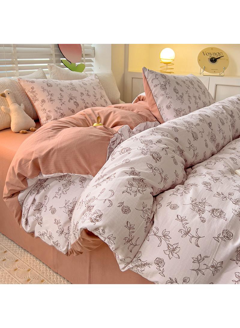 Pure Cotton Washable Bed Sheet And Duvet Cover Set