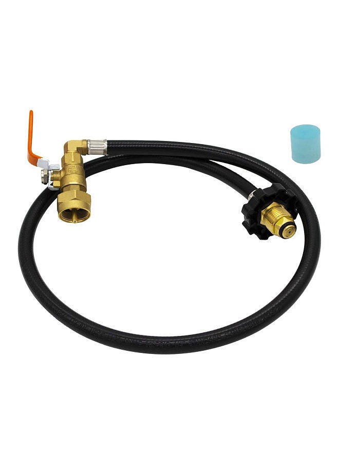 Propane Refill Adapter Hose 39.3in Propane Extension Hose Propane Refill Hose with ON-Off Control Valve For Outdoor Camping Cooking Accessories