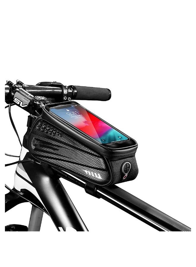 Bicycle Handle Bag Hard Shell Bicycle Bag Front Beam Bag Mountain Bike Mobile Phone Touch Screen Upper Tube Bag Cycling Equipment