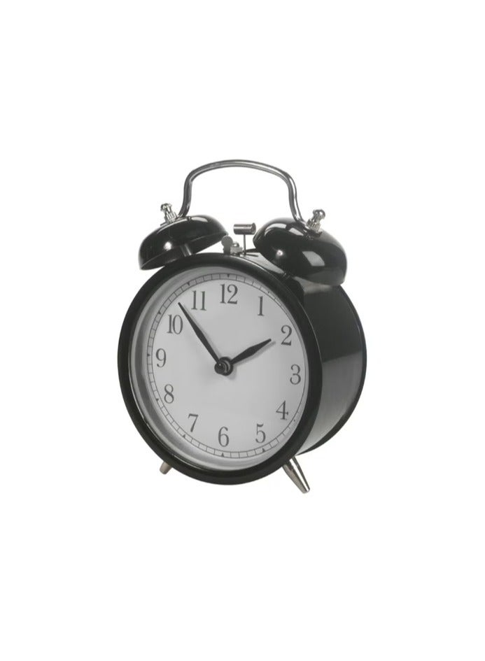 Steel Alarm Clock Black 10x6x14cm