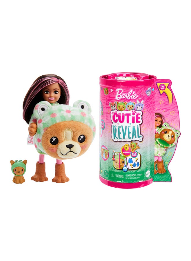Cutie Reveal Chelsea Doll & Accessories, Animal Plush Costume & 6 Surprises Including Color Change, Puppy As Frog