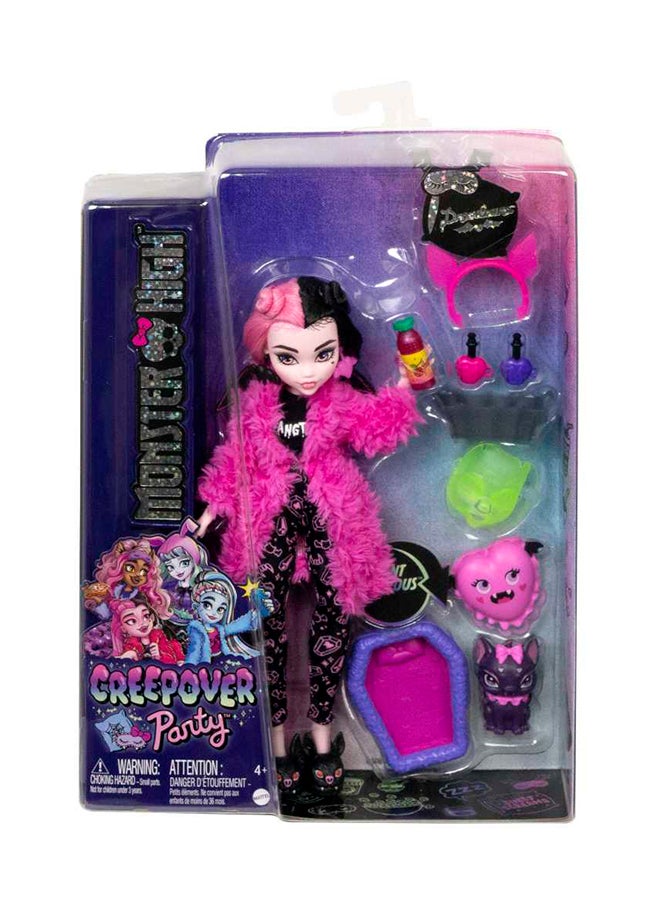 Doll And Sleepover Accessories, Draculaura  Doll Pet Bat Count Fabulous , Creepover Party