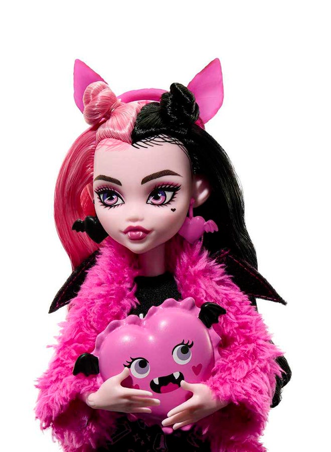 Doll And Sleepover Accessories, Draculaura  Doll Pet Bat Count Fabulous , Creepover Party