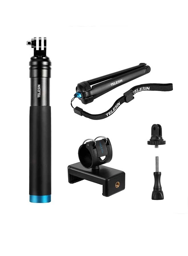 Handheld Extendable Selfie Stick Monopod Aluminum Alloy Adjustable Pole with Tr Cell Phone Holder for Smartphones Action Cameras