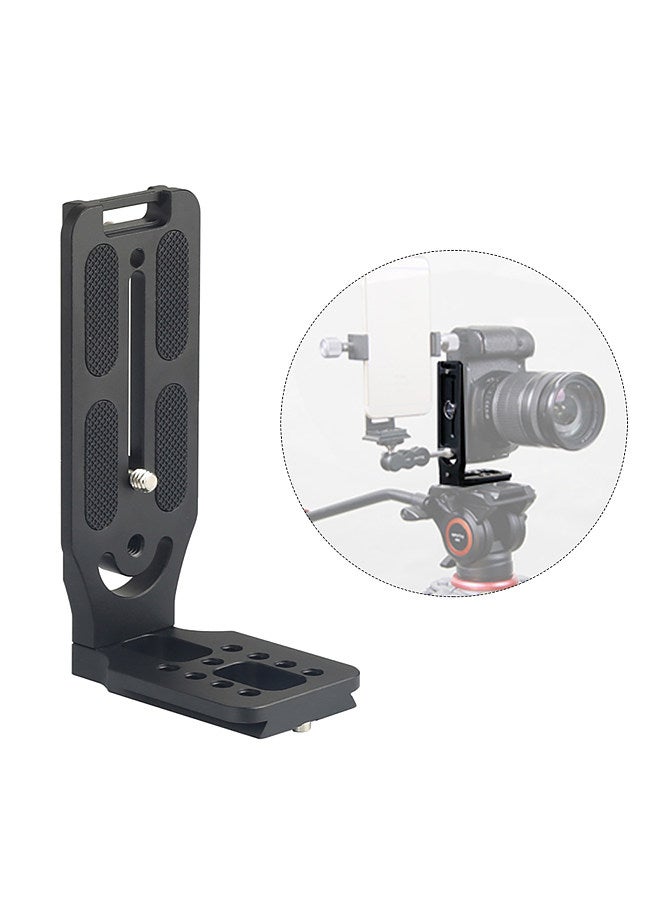 Camera Vertical Clapper L-shaped Bracket Aluminum Alloy Quick Release Plate 1/4 Inch Screw Mounts Arca Swiss Standard Universal for DSLR Camera Vertical Horizontal Shooting