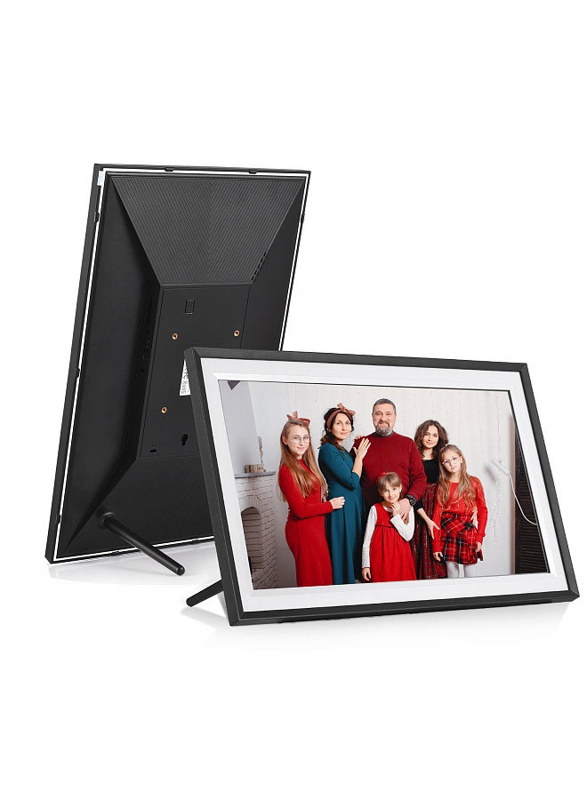 15.6-Inch WiFi Digital Photo Frame Cloud Digital Picture Frame 1920*1080 TFT Screen Touch Control 16GB Storage Auto Rotation Share Photos via APP with Backside Stand Perfect Gift for Festival