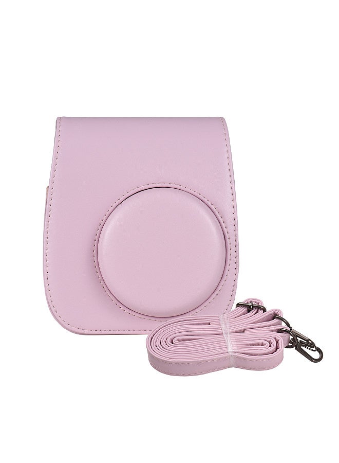 Instant Camera Storage Case Camera Bag PU Leather Magnetic Buckle with Shoulder Strap Compatible with Fujifilm Instax Mini 12/11/9/8