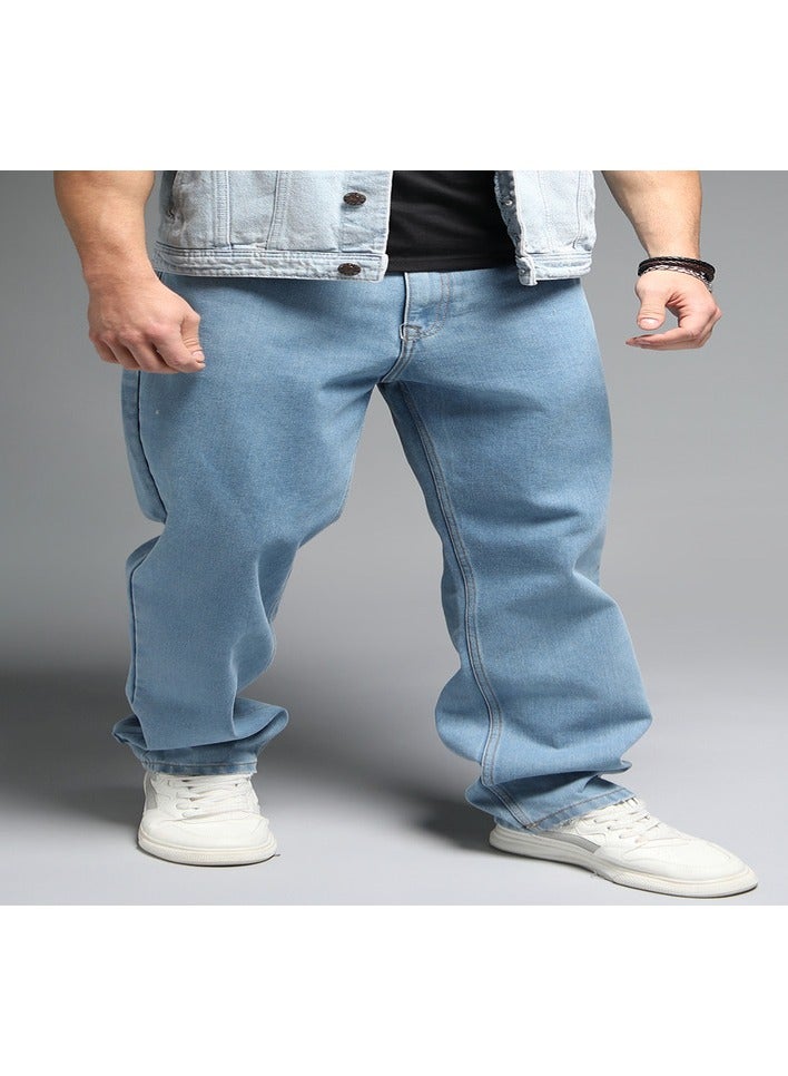 Men 90s Straight Fit Mid-Rise Clean Look Cotton Jeans