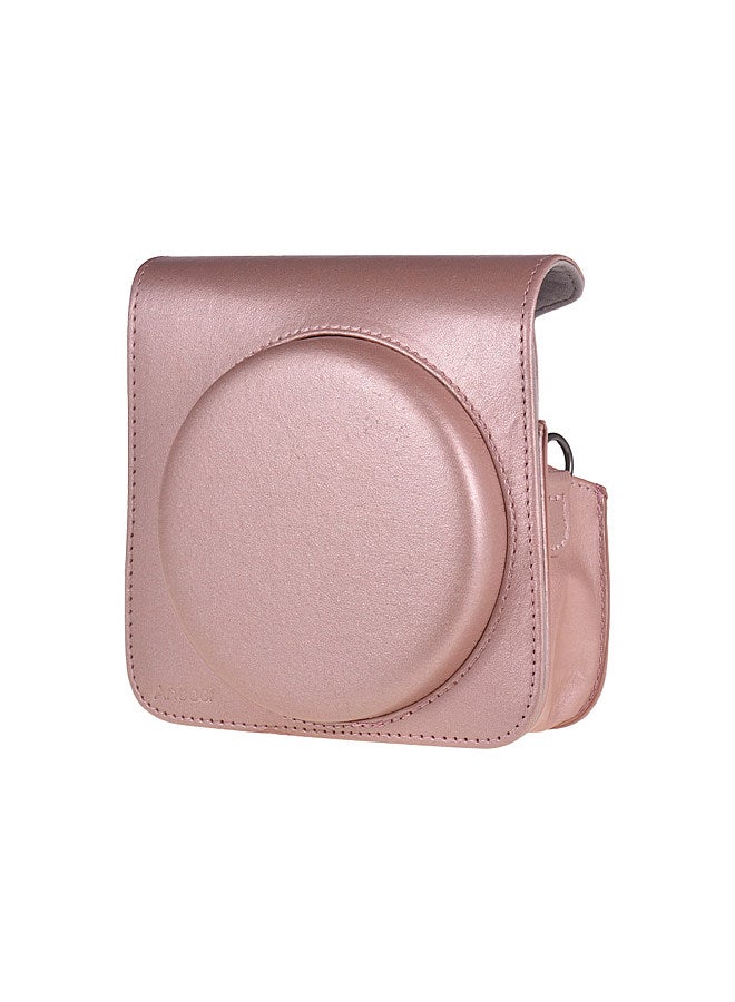 Protective Case PU Leather Bag with Adjustable Strap for Fujifilm Instax Square SQ6 Instant Film Camera Pink