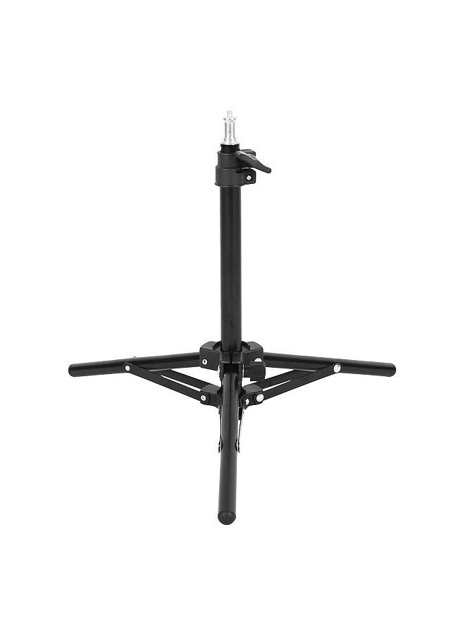 Adjustable Video Light Stand Tripod Stand 2-section 50cm Payload 1.5KG with Universal 1/4-inch Interface for Video LED Light Phone Holder Camera