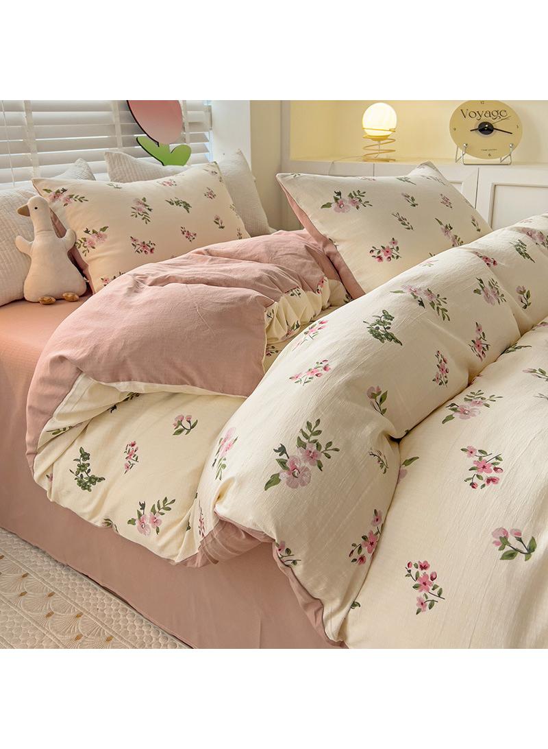 Pure Cotton Washable Bed Sheet And Duvet Cover Set