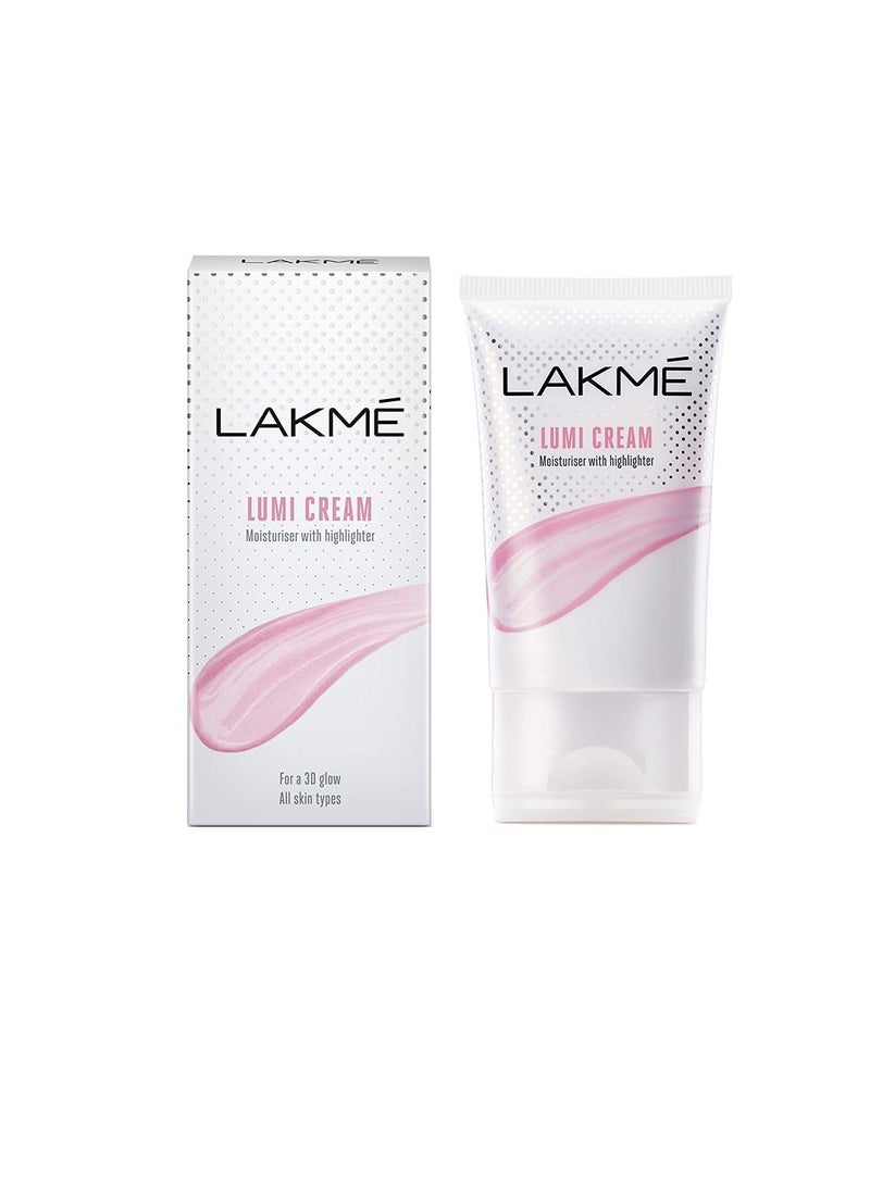 LAKMÉ Absolute Perfect Radiance Brightening Light Crème with Niacinamide and Micro crystals  50g and Lumi Cream Moisturizer with Highlighte  Enriched with Niacinamide for All Skin Type  30g