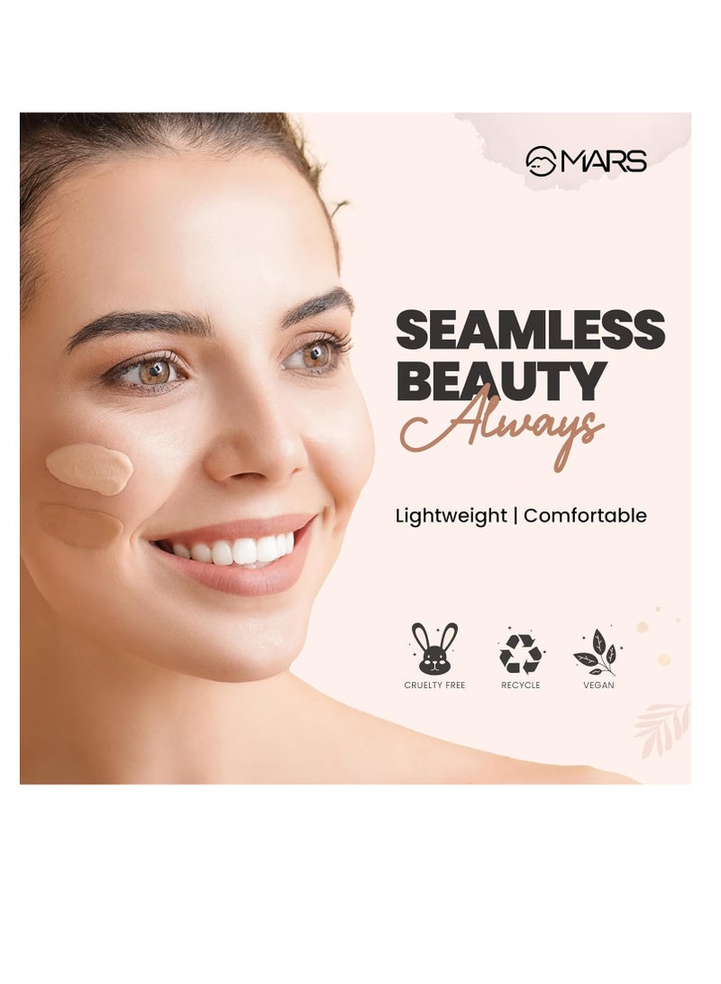 MARS Blossom Soft Matte Full Coverage Foundation For All Skin Types Lotion For All Skin Types Blendable And Buildable Flawless Base Face Makeup 30 Ml 03 Warm Nude  Pack Of 1