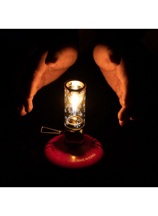 Portable Lamp Light Compact Butane Gas Light Lantern Outdoor Use Only for Camping Picnic