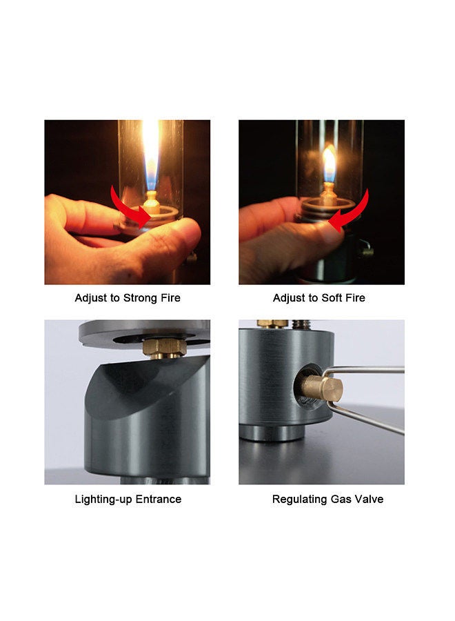 Portable Lamp Light Compact Butane Gas Light Lantern Outdoor Use Only for Camping Picnic