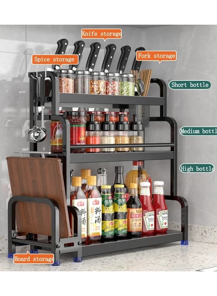 Multilayer Spice Rack Countertop Spices Storage Shelves Organizer Shelf for Kitchen