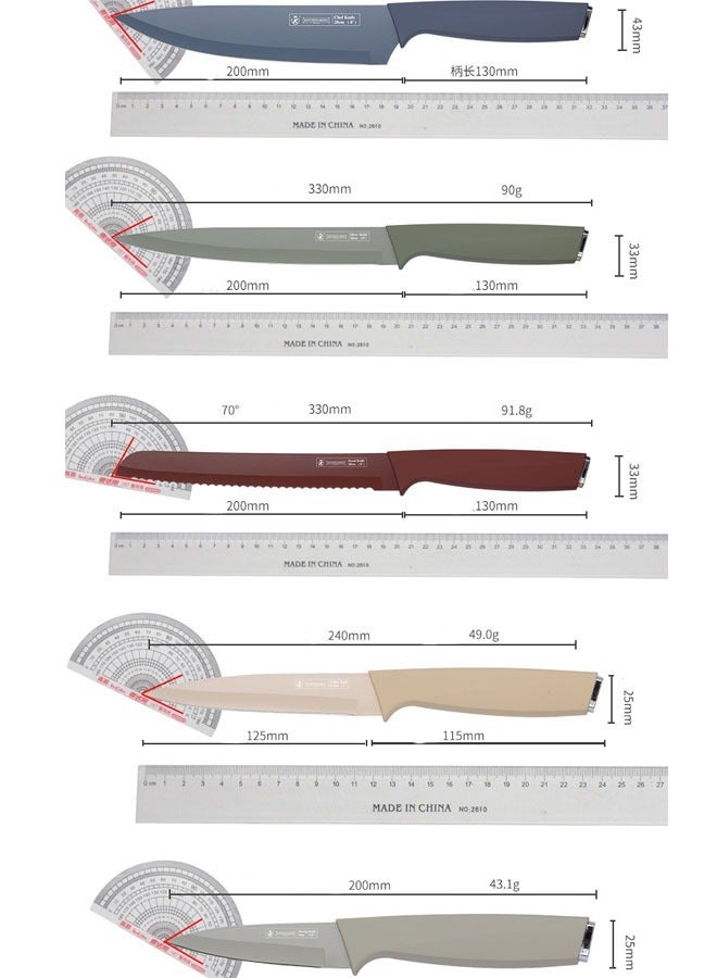 6-Piece Stainless Steel Knife Set