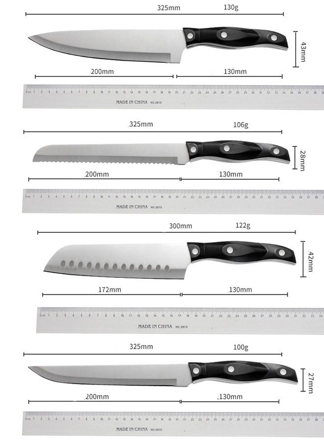 19-Piece Stainless Steel Knife Set