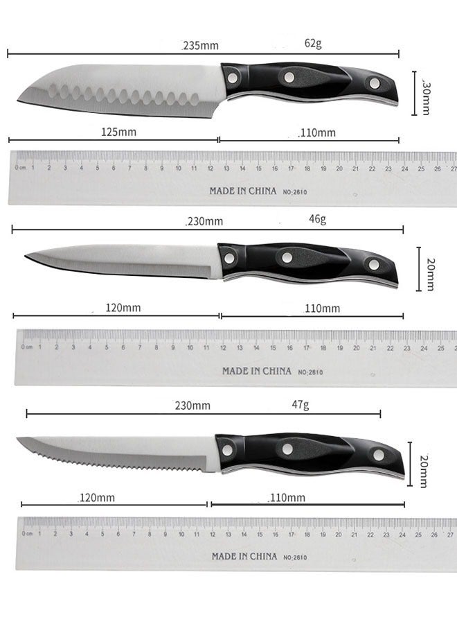 19-Piece Stainless Steel Knife Set