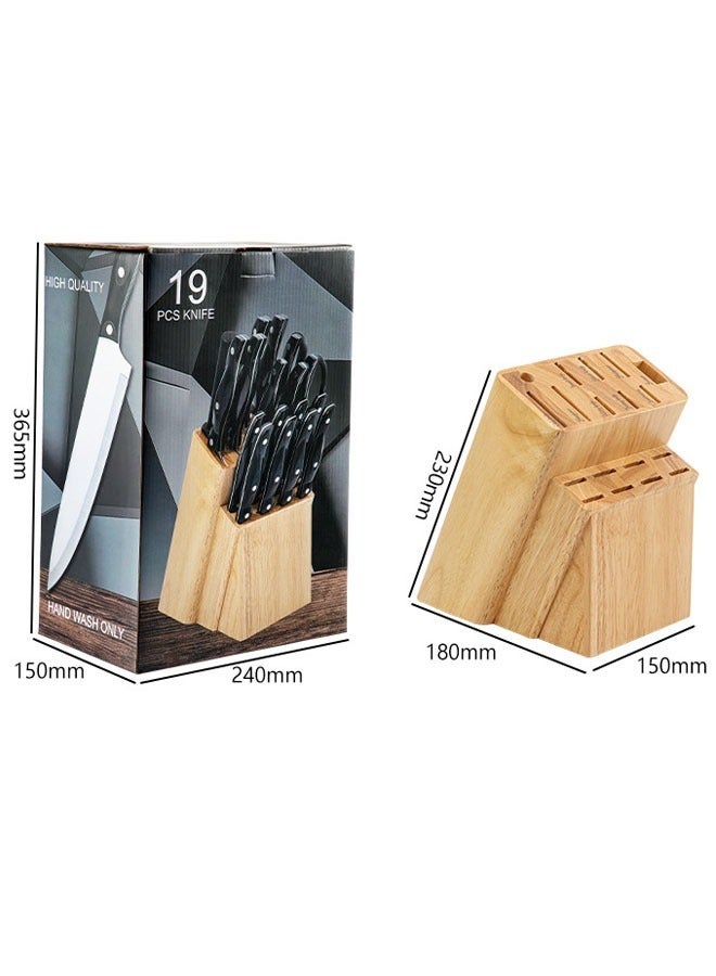 19-Piece Stainless Steel Knife Set