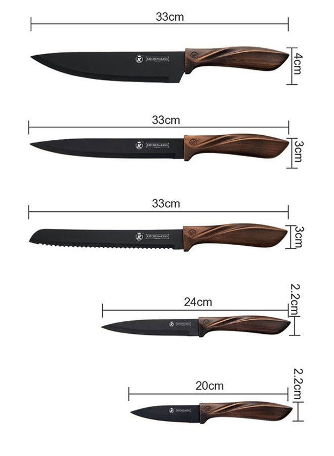 6 Piece Stainless Steel Knife Set