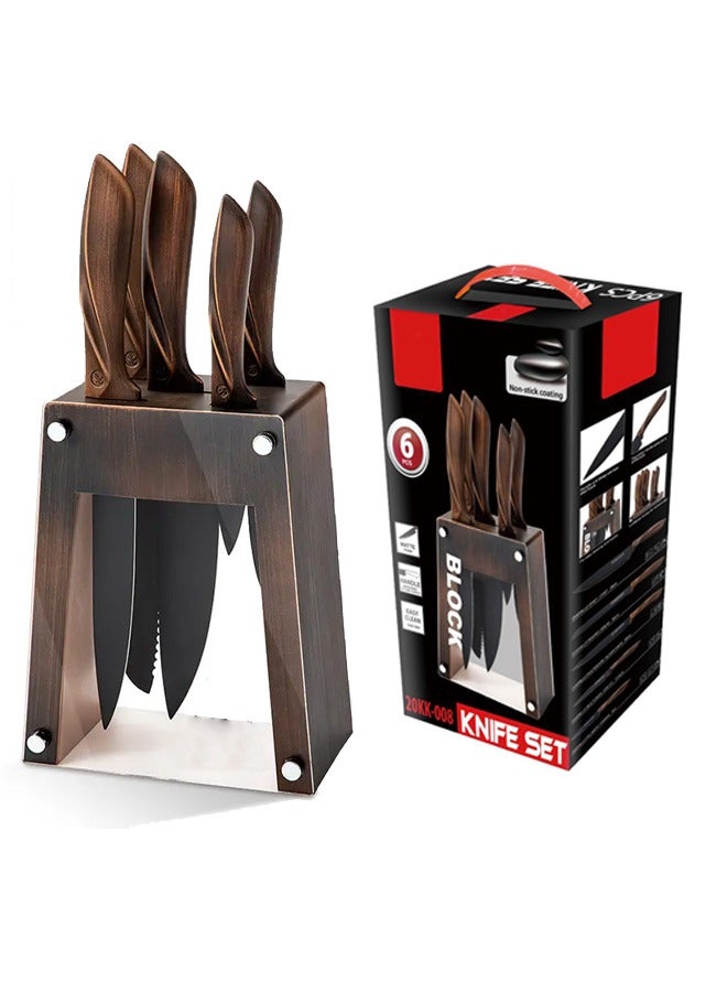 6 Piece Stainless Steel Knife Set