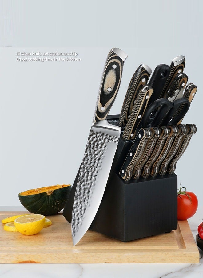 15-Piece Stainless Steel Knife Set
