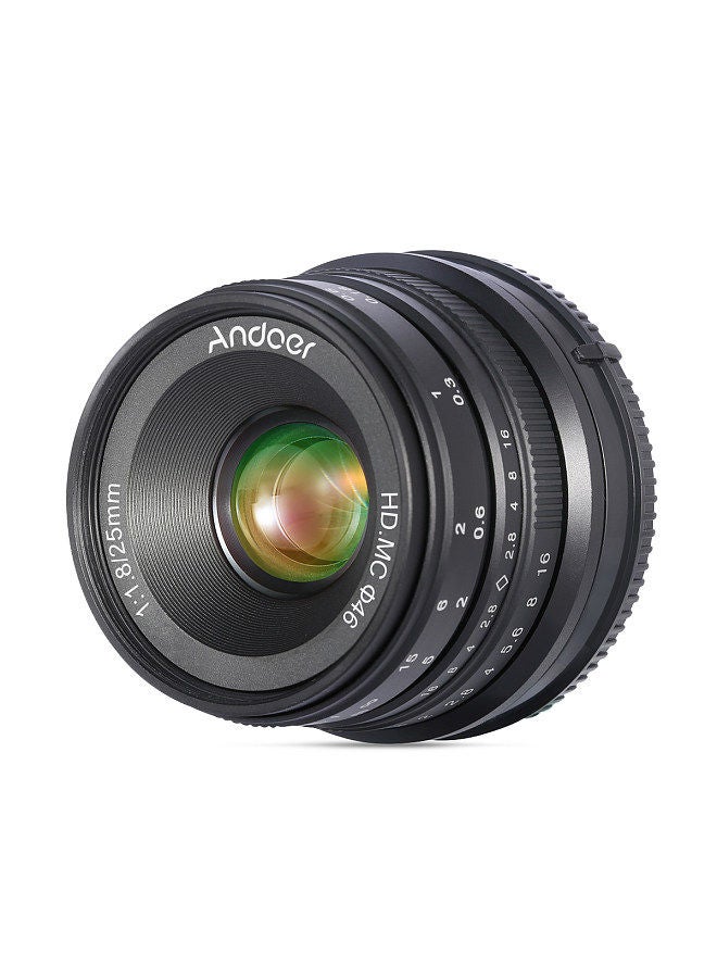 25mm F1.8 APS-C Manual Focus Camera Lens Large Aperture Wide Angle Replacement for Sony E-Mount Mirrorless Cameras A7III/A9/NEX 3 3N/NEX 5 5T 5R/NEX 6 7/A5000/A5100/A6500/A6400/A6300/A6100/A6000