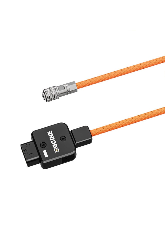 DT-BMD D-Tap to 2-Pin BMPCC Power Cable 60cm Length 180°Rotatable with Braided Wire Compatible with Blackmagic Pocket Cinema Camera 4K/6K V-mount Battery