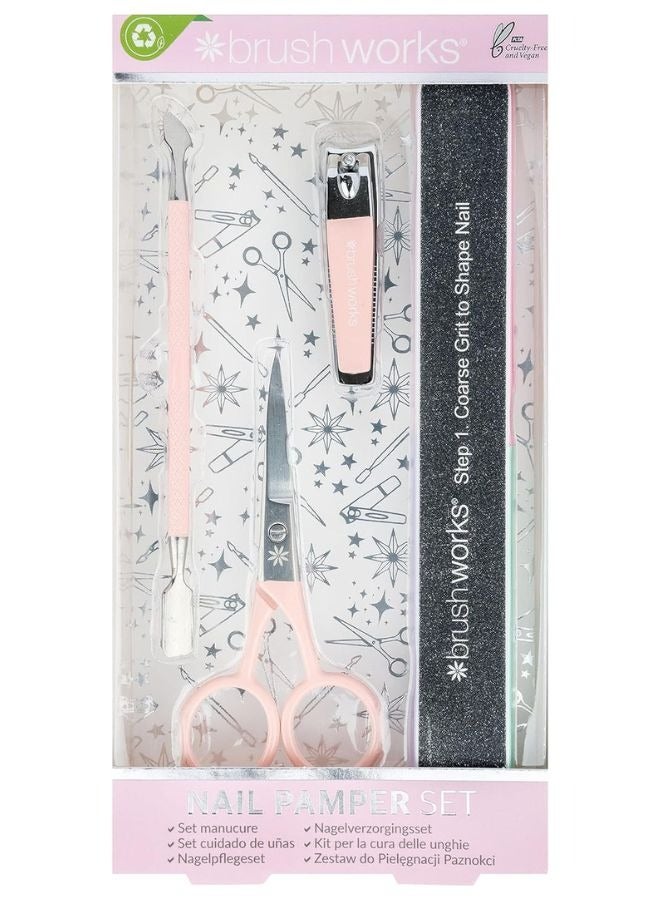 Nail Pamper Set, Pink, One Size