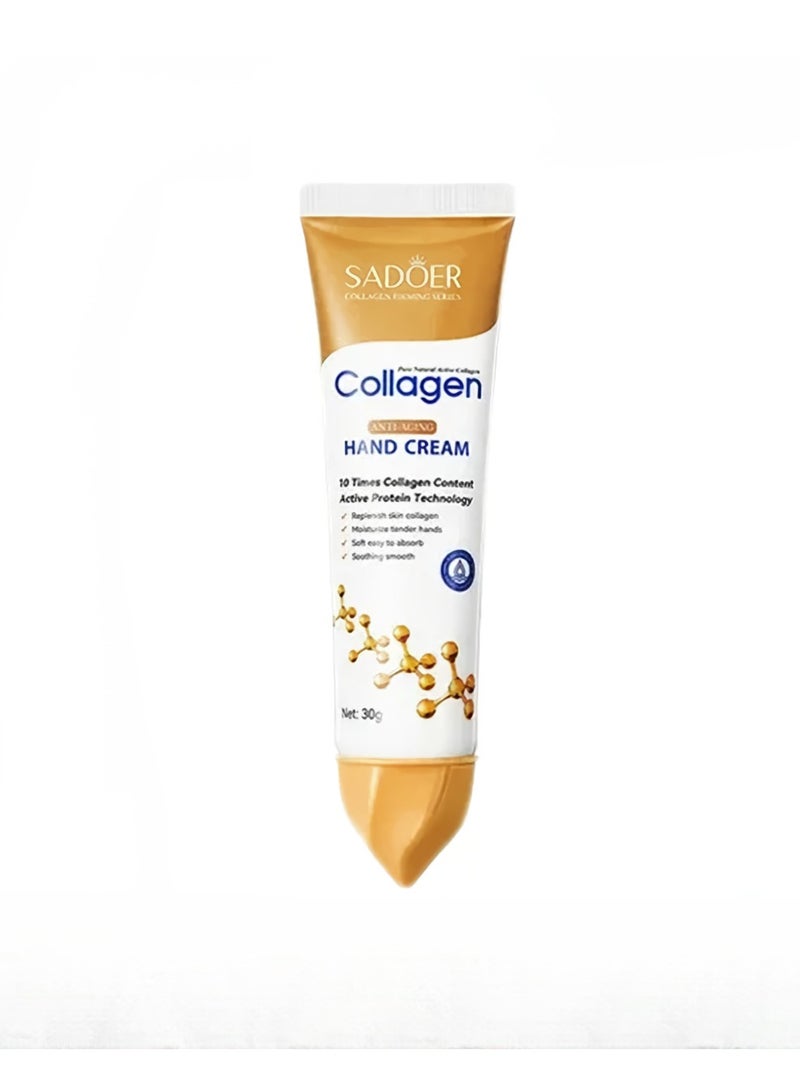 Collagen Anti Wrinkle Hand Cream, Nourishing Whitening Moisturizing Skin Care Cream, Fast Absorbing Anti Ageing Hand Cream, Smooth And Soft Skin Crack Repair Cream To Remove Wrinkles Darkness