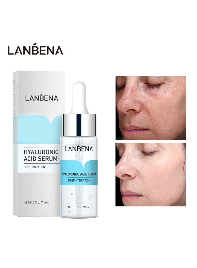 LANBENA Hyaluronic Acid Serum Vitamin C Serum Six Peptides Serum  Gold Anti aging