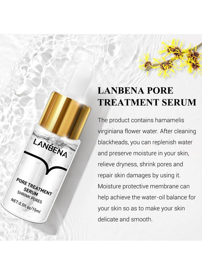 LANBENA Hyaluronic Acid Serum Vitamin C Serum Six Peptides Serum  Gold Anti aging