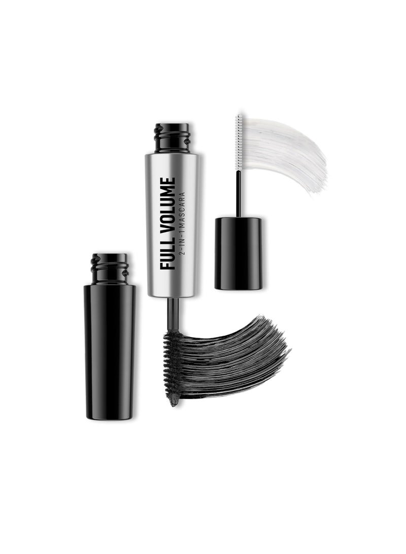 RENEE Full Volume 2 in 1 Mascara With Primer  Long Lasting Weightless Waterproof Formula   Volumizes  Lengthens and Conditions the Lashes with Intense Color and Clump Free Application