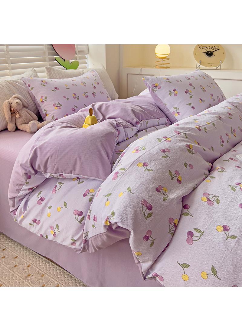 Pure Cotton Washable Bed Sheet And Duvet Cover Set