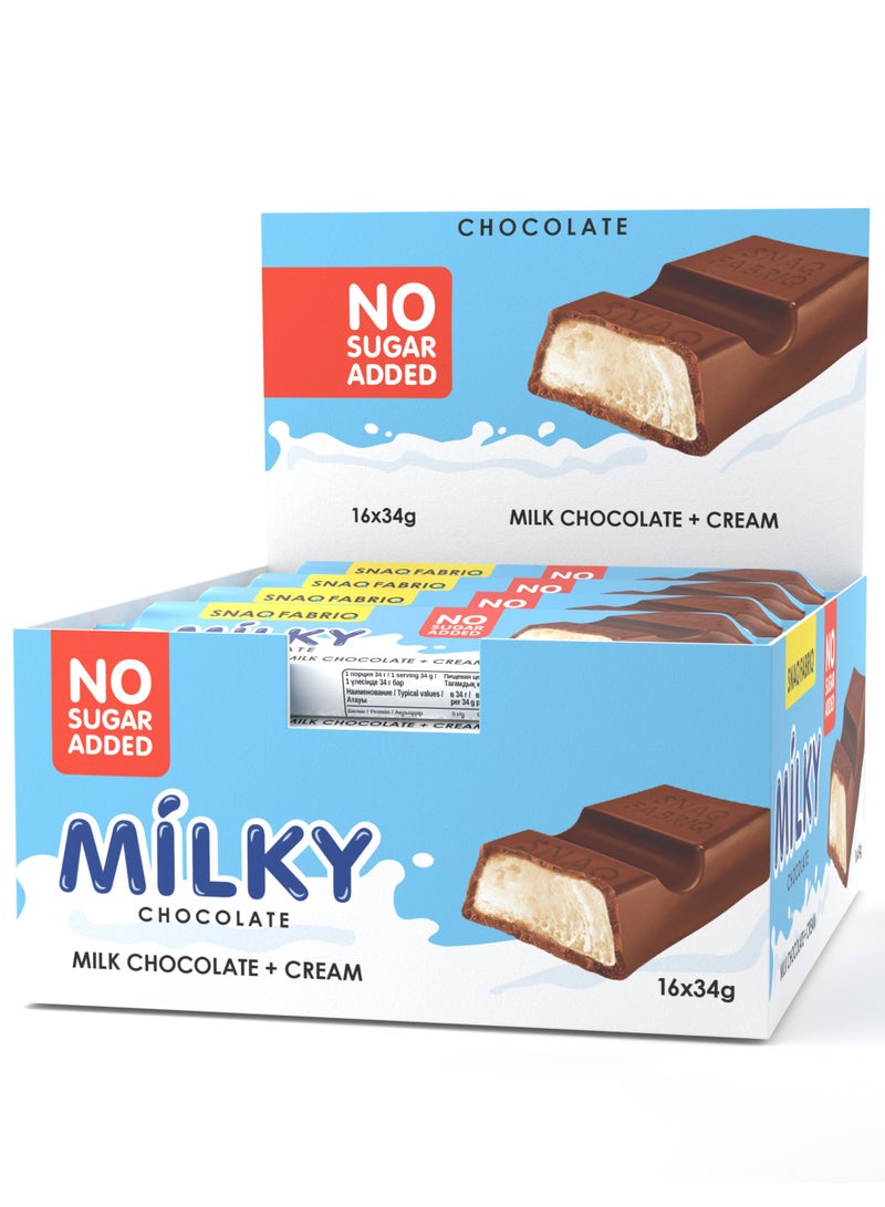 Milky Chocolate Bar with Milk Chocolate and Cream 16x34g