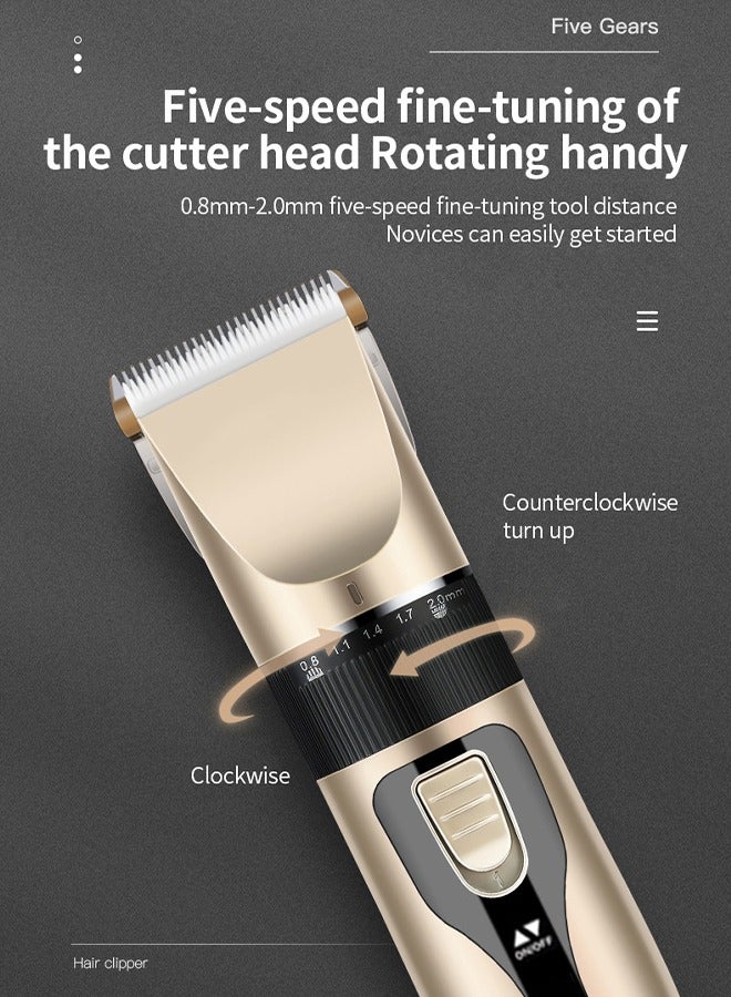 Smart Hair Clippers Electric with 4 Kinds of Positioning Combs Turbo Motor Hair Cutting Kit Pro Mens Clippers, Cordless Rechargeable Hair Trimmer Set Professional Barbers Grooming Kit